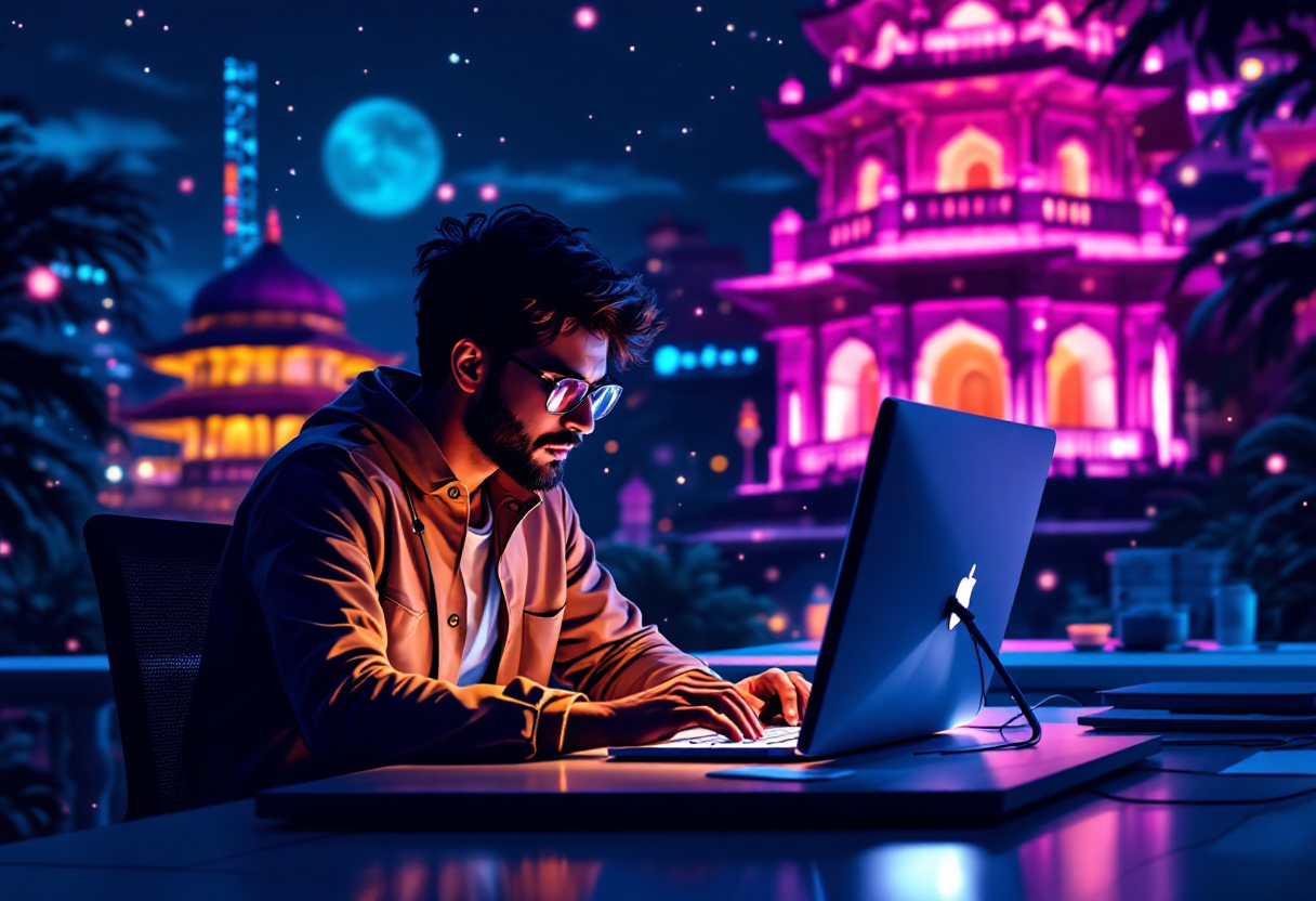 Blockchain Network Background